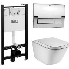 Комплект инсталляции с подвесным унитазом ROCA The Gap Pack с сиденьем и кнопкой 893104100